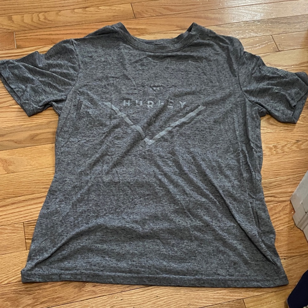 Hurley Men's Gray Short Sleeve Logo Tee